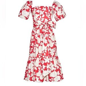 Cara Cara Graphic Floral Belted Sydney Midi